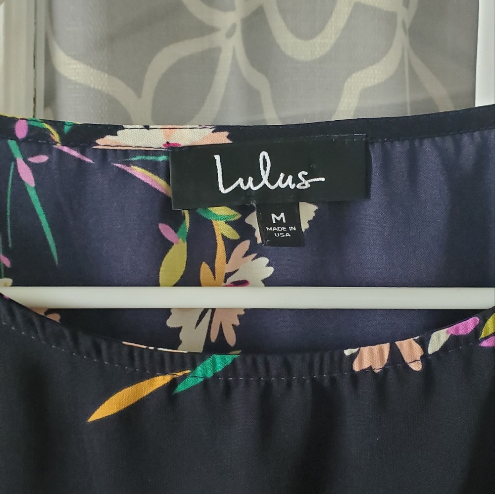 Lulus M floral dress black - Picture 3 of 5